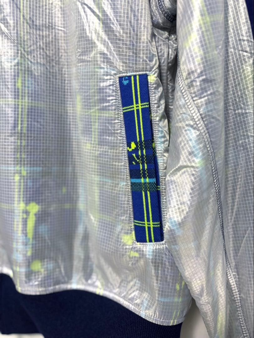 ラッセルノ ブルゾン 2重素材 表ナイロン100% シアー ブルーチェック柄 L