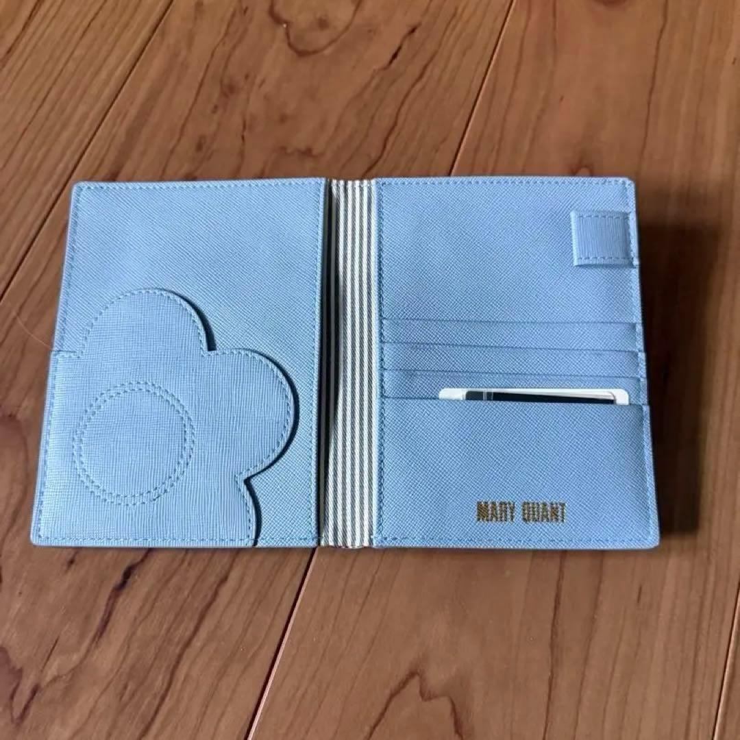 MARY QUANT 水色 パスポートケース