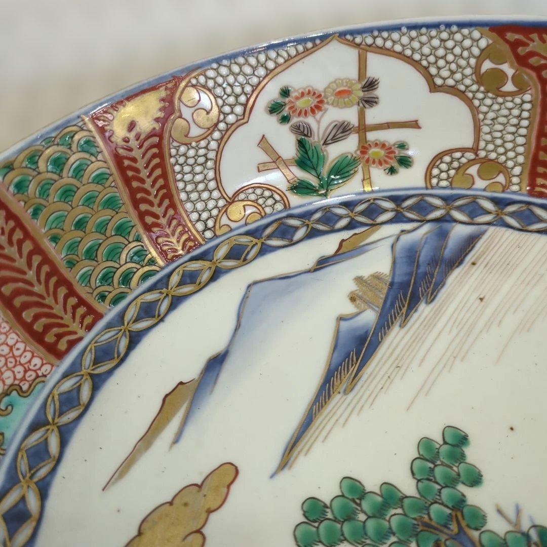 骨董　古伊万里　染錦　三っ丼　大中小　3つ　美品　鉢　器　錦出