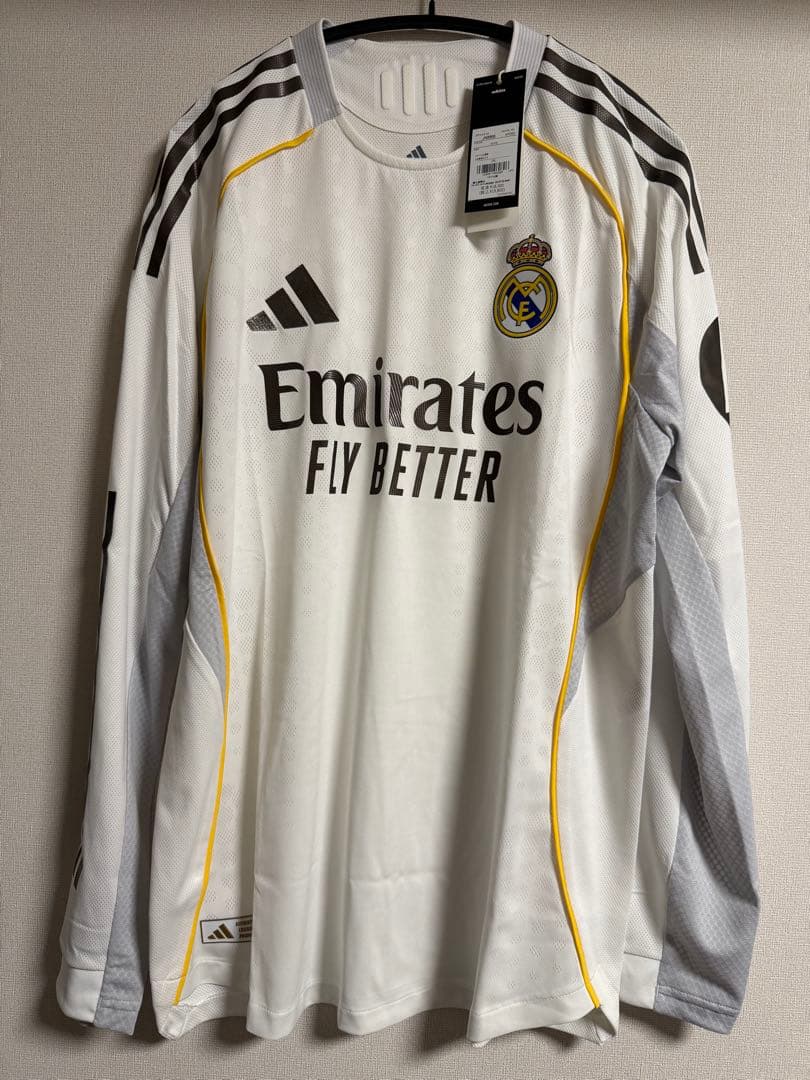 正規品 25-26 レアル・マドリード ホーム オーセンティック 長袖 2XL