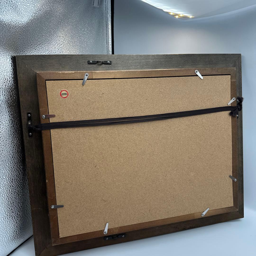 カフェの風景 油彩画