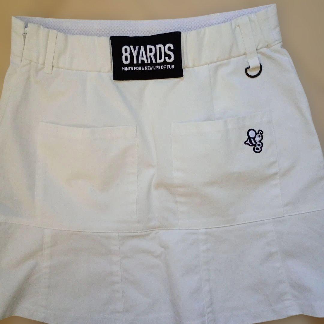 試着のみ！8 YARDS ホワイト ゴルフスカート