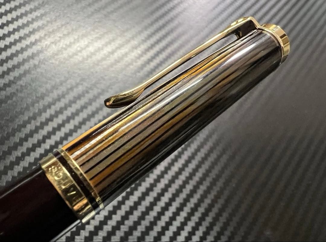 ペリカン 未使用に近い K800 トートイス 茶縞 ボールペン