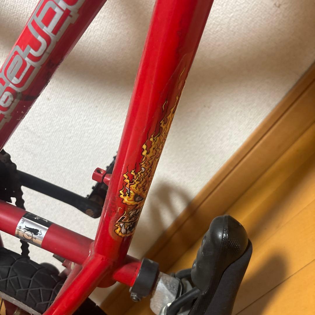 BMXスタイル 赤 自転車 20インチ 引き取り限定