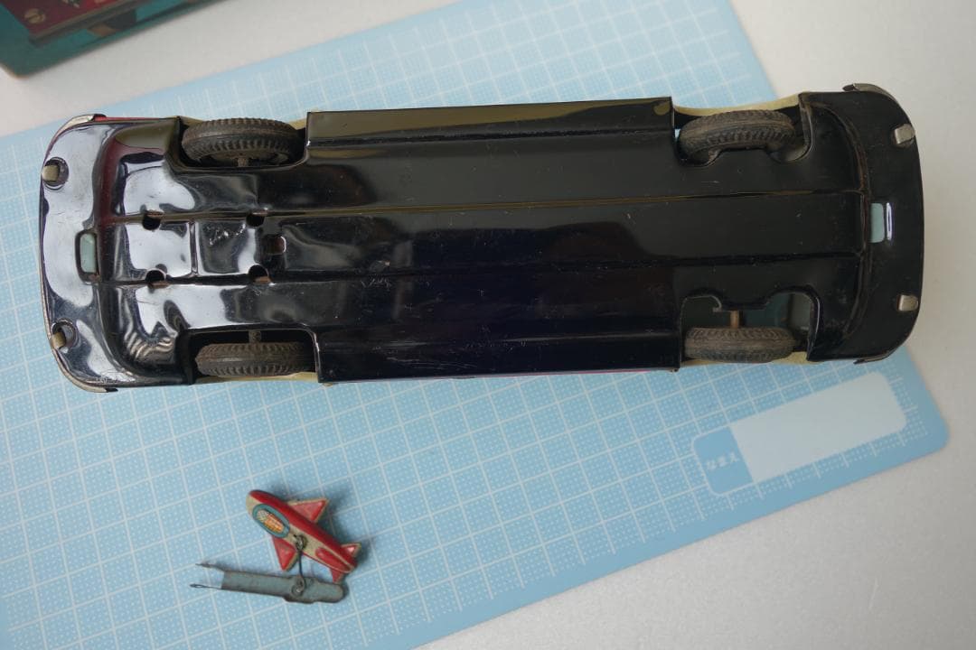 昭和レトロ　アオシン製　カーニバルバス　部品欠品　箱有　当時物　ブリキのおもちゃ