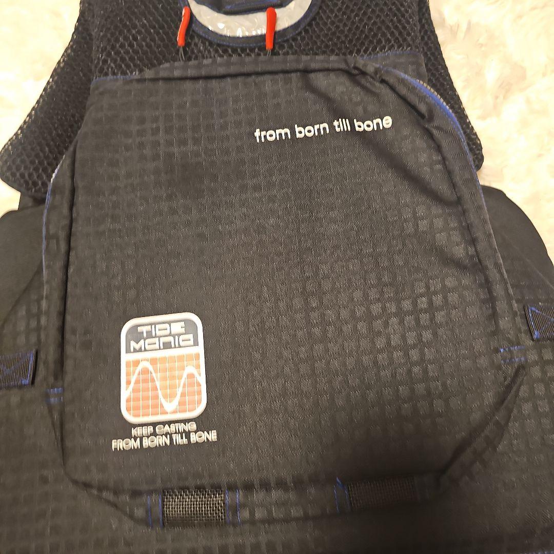 【極美品】マズメ MZXタイドマニアライフジャケットブラック×ブルー