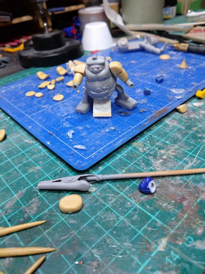 ミニロボダッチ　スモウロボ、タマゴロー、ドラタロー3点セット(土台付き)