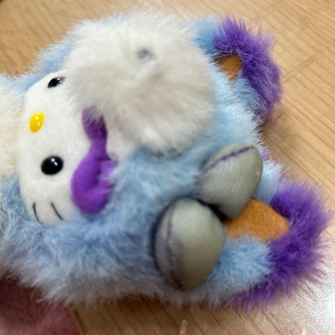 ハローキティ 北海道 ぬいぐるみ ラベンダー キツネ ボールチェーンキーホルダー