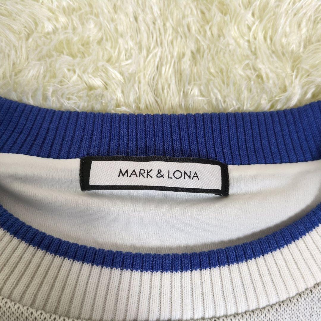 マークアンドロナ スタースリンガーウインドストッパークルーニット ホワイト 36