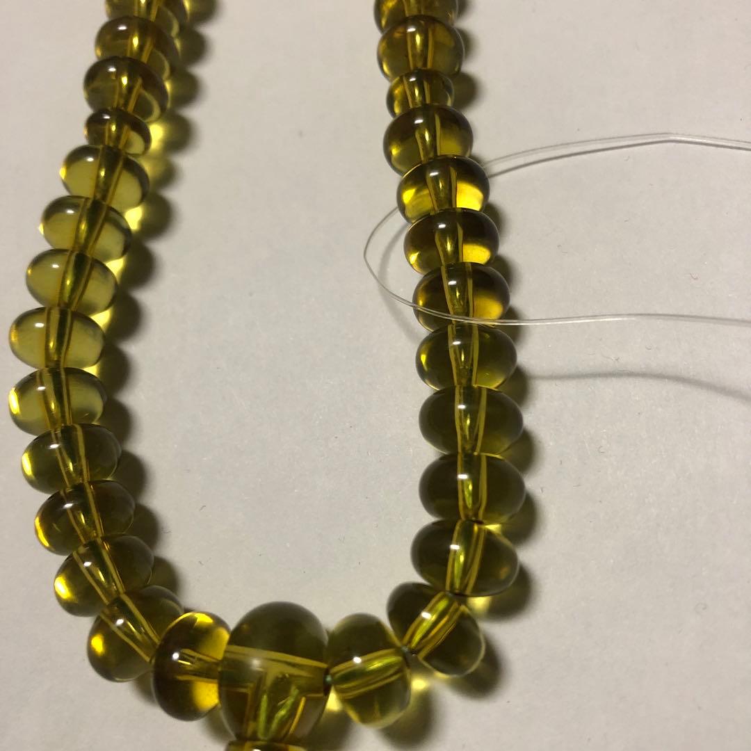 グリーンアンバー　念珠
