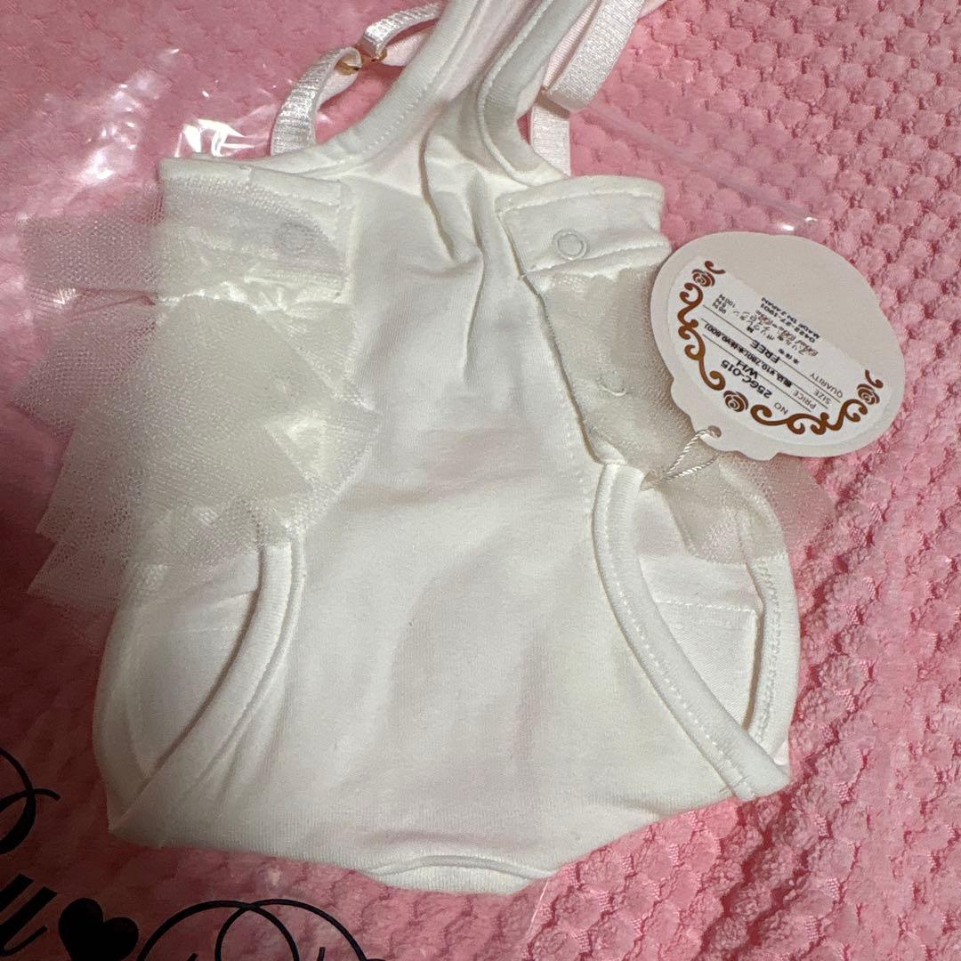 bul bu-bu ブルブブ　フリル付き　インナーパンツ　ホワイト犬服 小型犬用