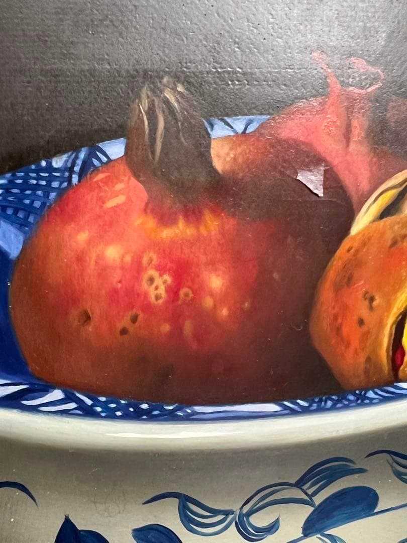 ★Chiejasさま専用★ 柾木高　『鉢に柘榴』 F4号　油絵