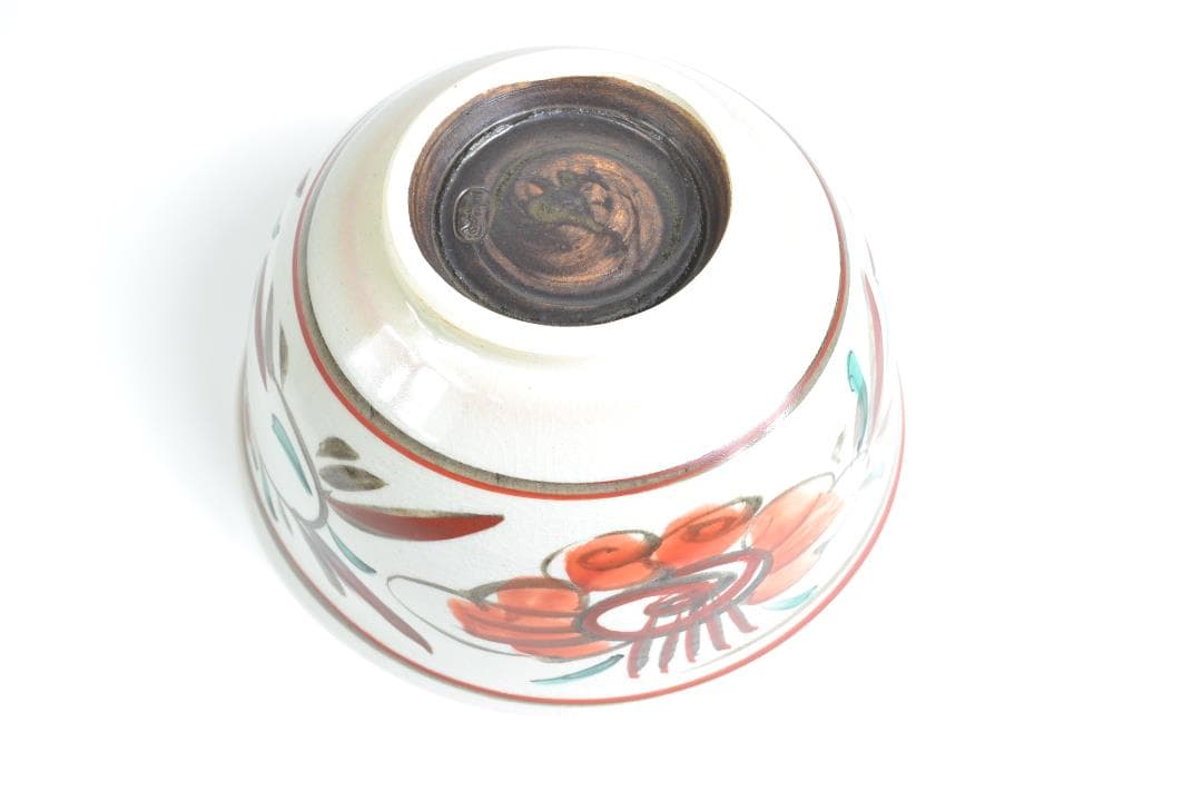 茶道具　赤絵福之字菓子器　真葛　香斎造