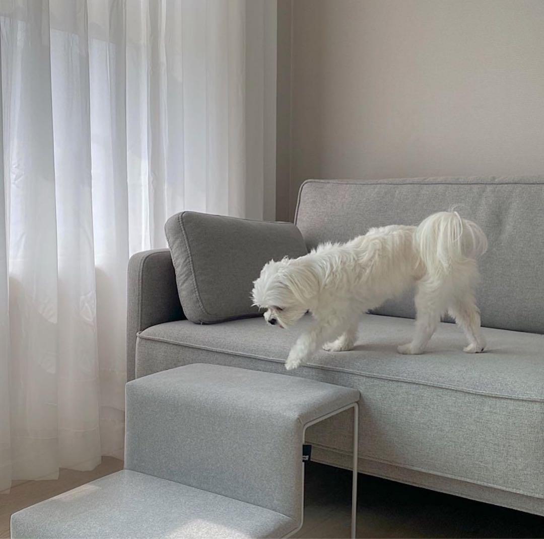 SMALLSTUFF おしゃれドッグステップ ペットステップ　　犬用階段　グレー