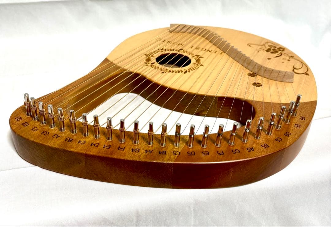 【美品】JINGZI MUSIC ライアーハープ 24弦 ミニハープ