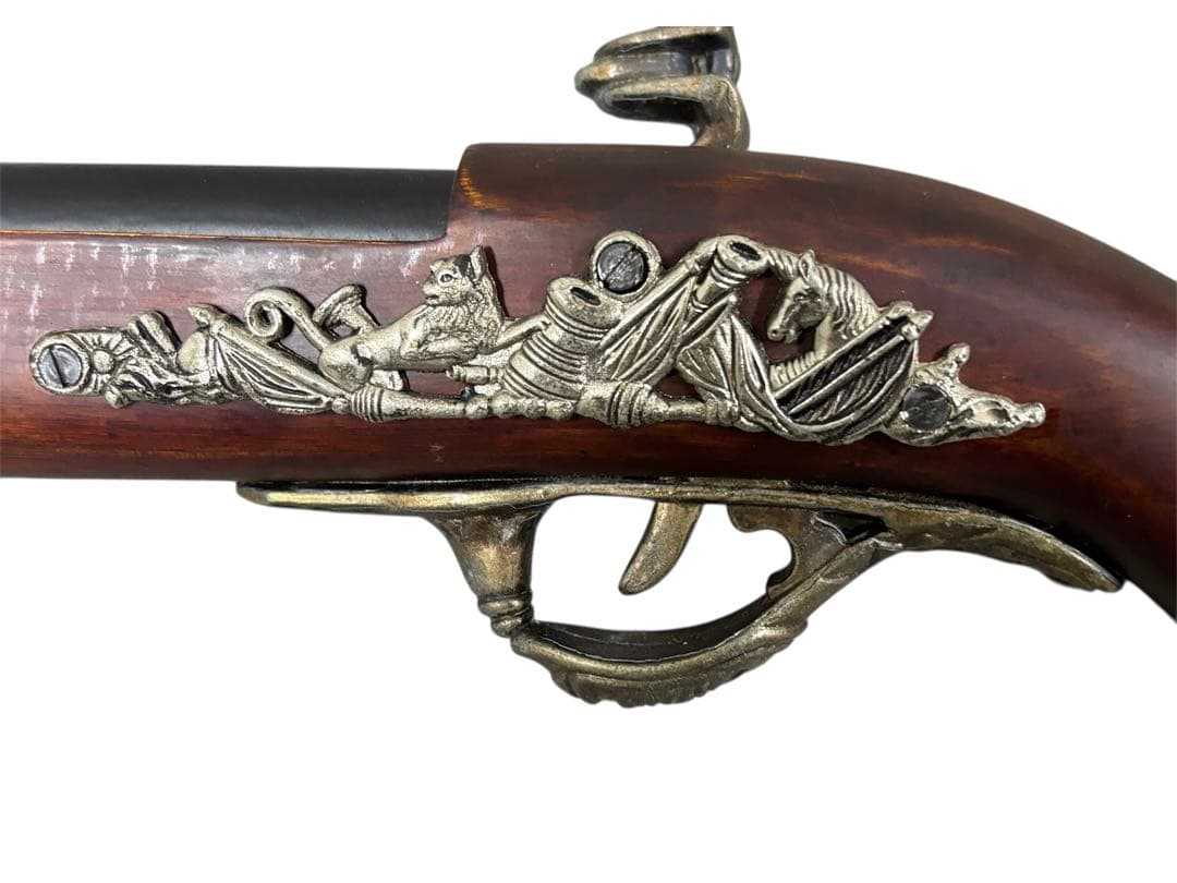 【中古】アンティーク風火縄銃レプリカ装飾品破損あり 汚れあり ジャンク品