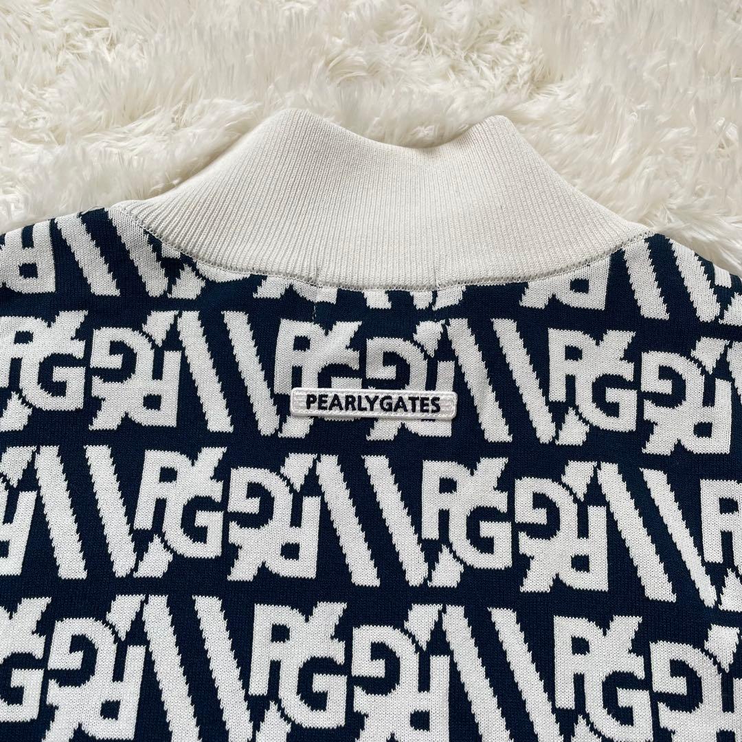 パーリーゲイツ　PGロゴジャケット ロゴワッペン　総柄　トップス　メンズゴルフ