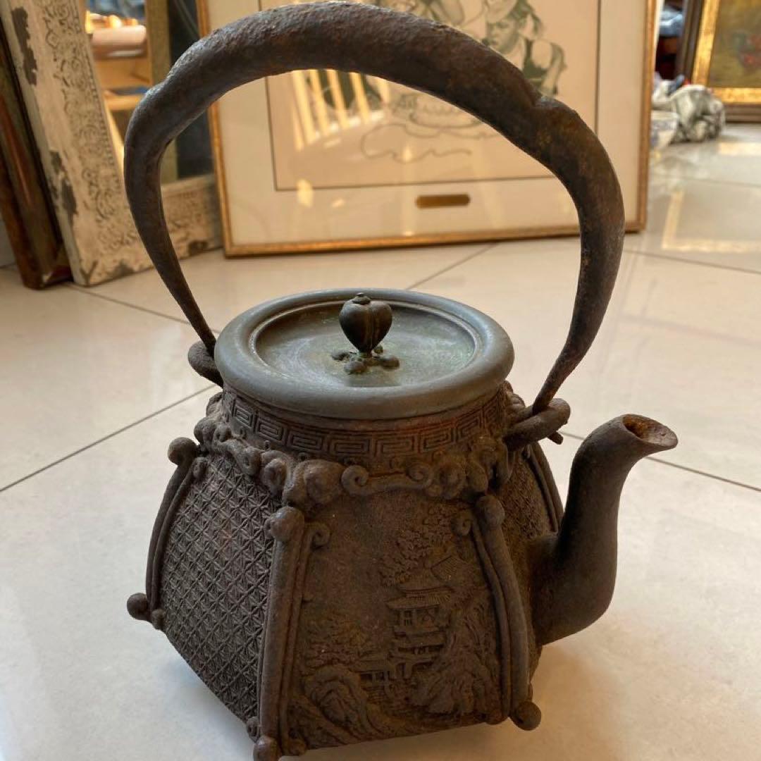 鉄瓶　金龍堂造　骨董　アンティーク