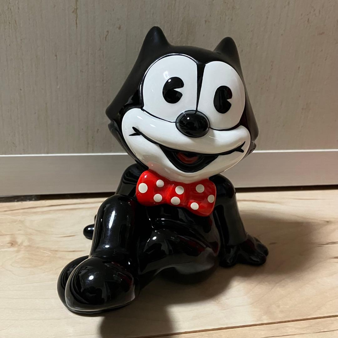 フィリックス 陶器 貯金箱 1987年 Felix the cat レトロ