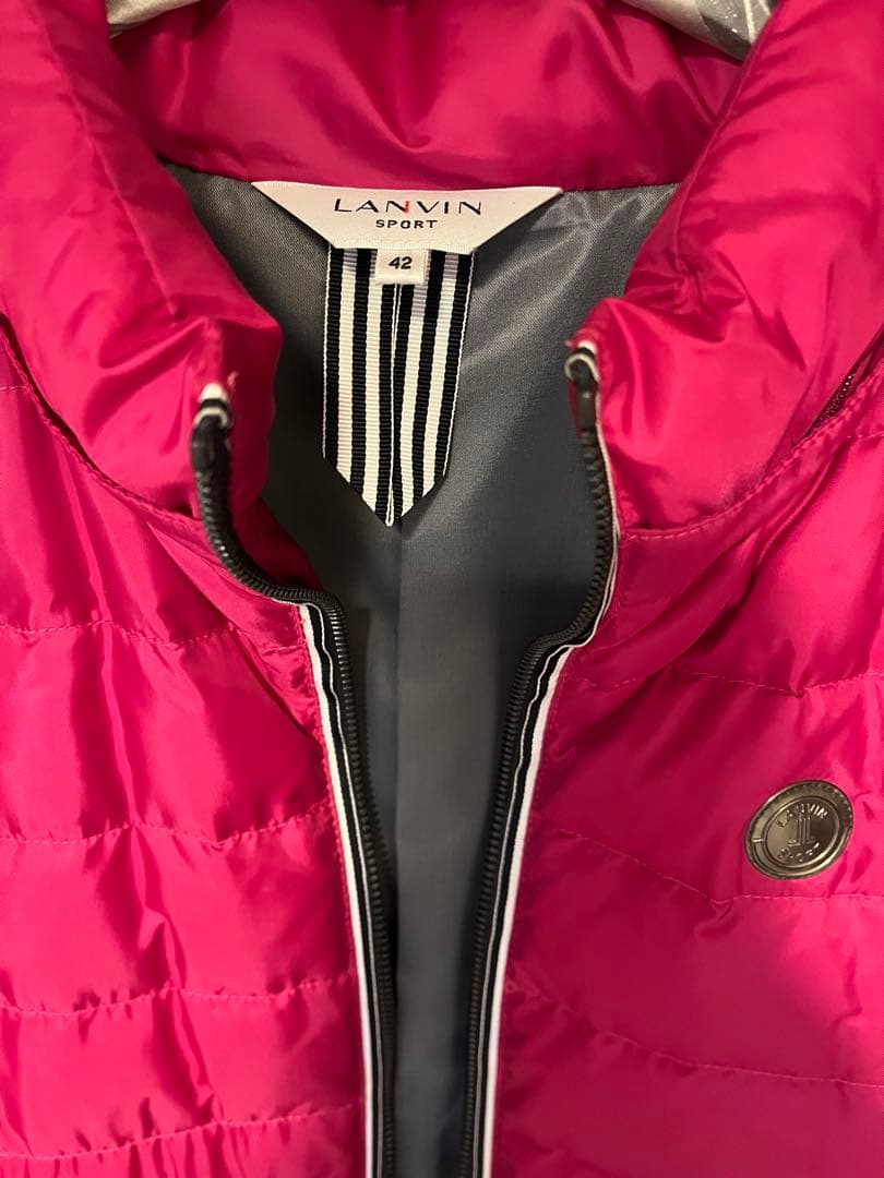 ランバンスポール⛳️美品42 L Lサイズ●撥水ダウン●フード取り外し可能