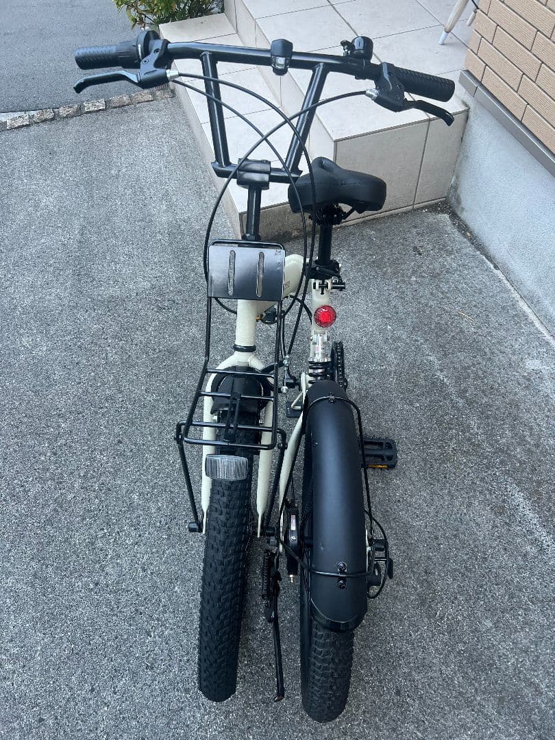 折りたたみ自転車 20インチ アイボリー色