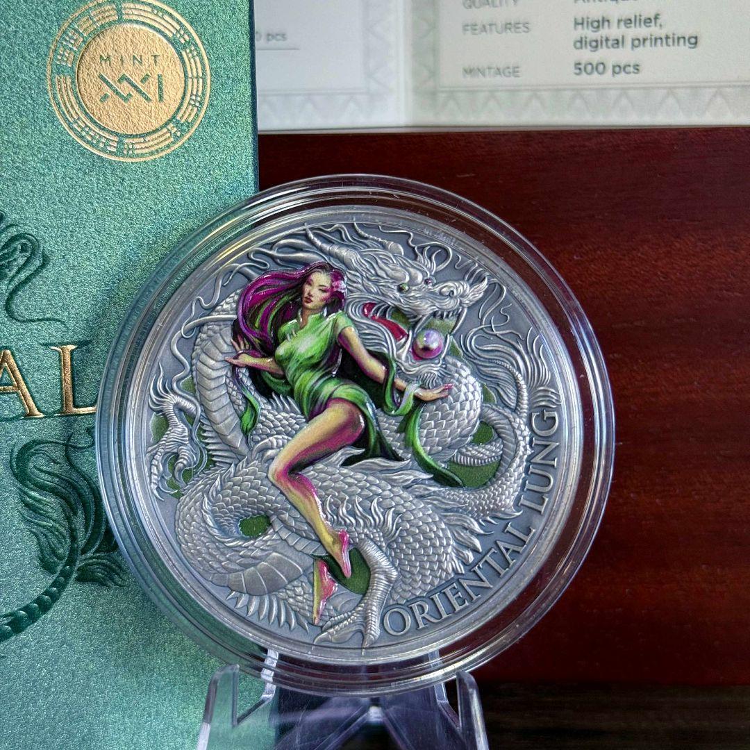 オリエンタル・ラング ドラゴン学 2オンス 銀貨 CFA カメルーン 2024