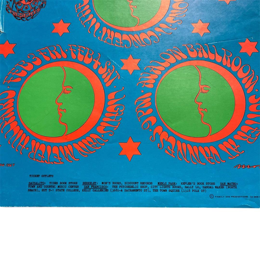 1967 familydog Victor Moscoso ビンテージ ポスター