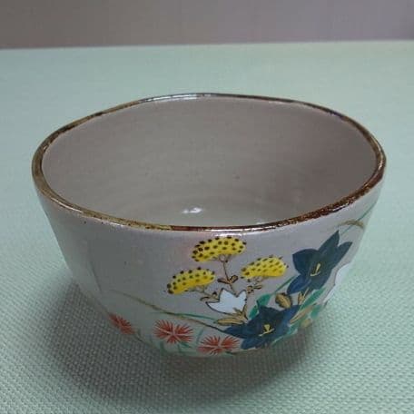 A 74 茶道 茶碗     乾山秋草・閑粋作  ( 新品未使用品 )