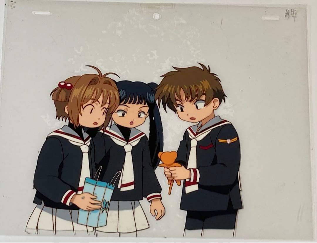 d６０　カードキャプターさくらセル画【さくら達四人】動画・背景画付き