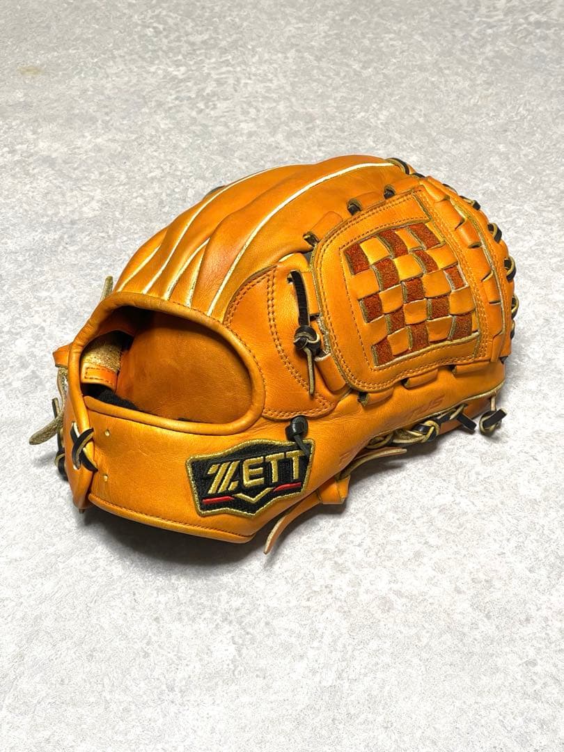 ZETT 軟式グローブ オレンジ　源田モデル　プロステイタス