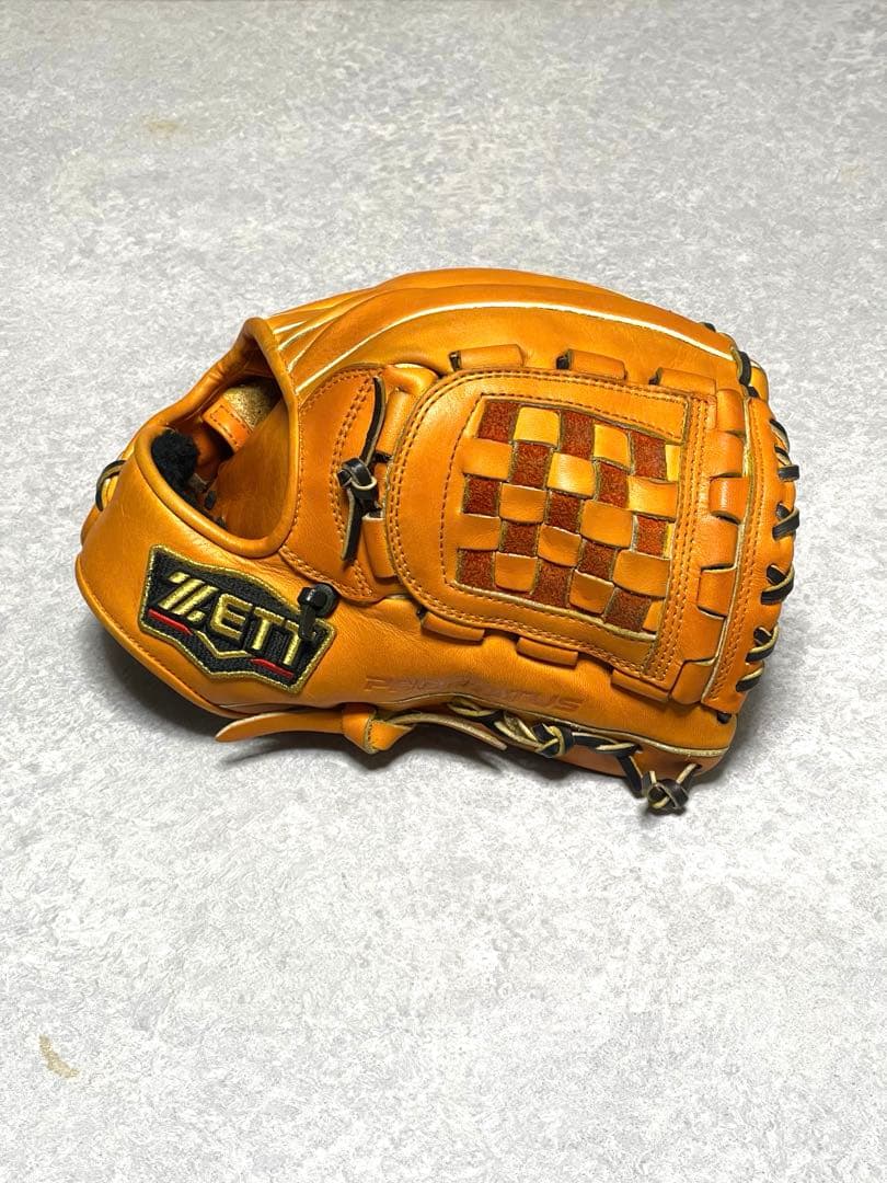 ZETT 軟式グローブ オレンジ　源田モデル　プロステイタス
