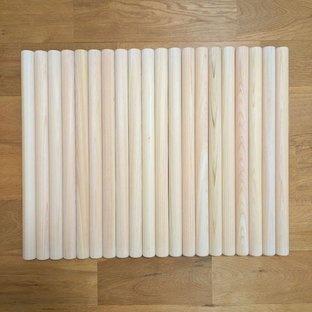 軽くて使いやすいグラインダーマンのヒノキバチ新品 和太鼓バチ 10組(20本)