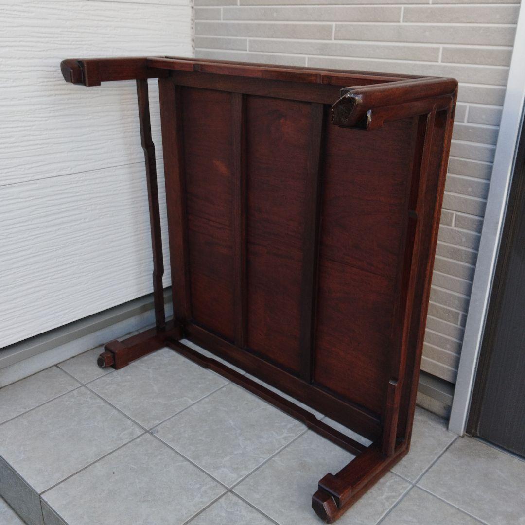 唐木テーブル 唐木家具 紫檀木製 アンティーク 紫檀座卓 座敷机 明時代風