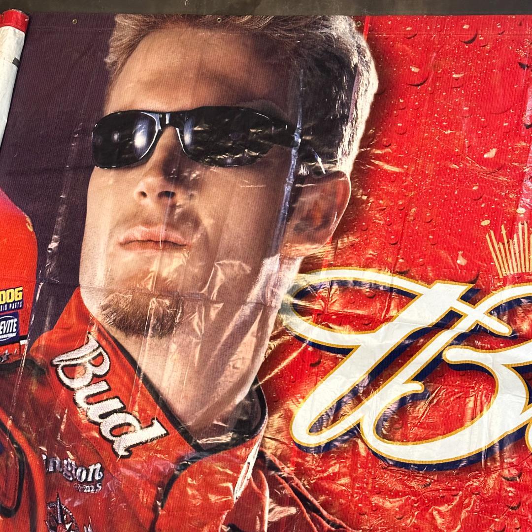 【激レア】NASCAR デイルアーンハートジュニアBudweiser大型バナー