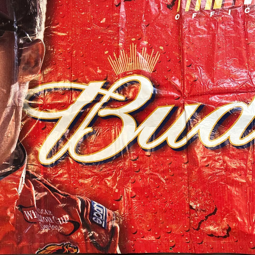 【激レア】NASCAR デイルアーンハートジュニアBudweiser大型バナー