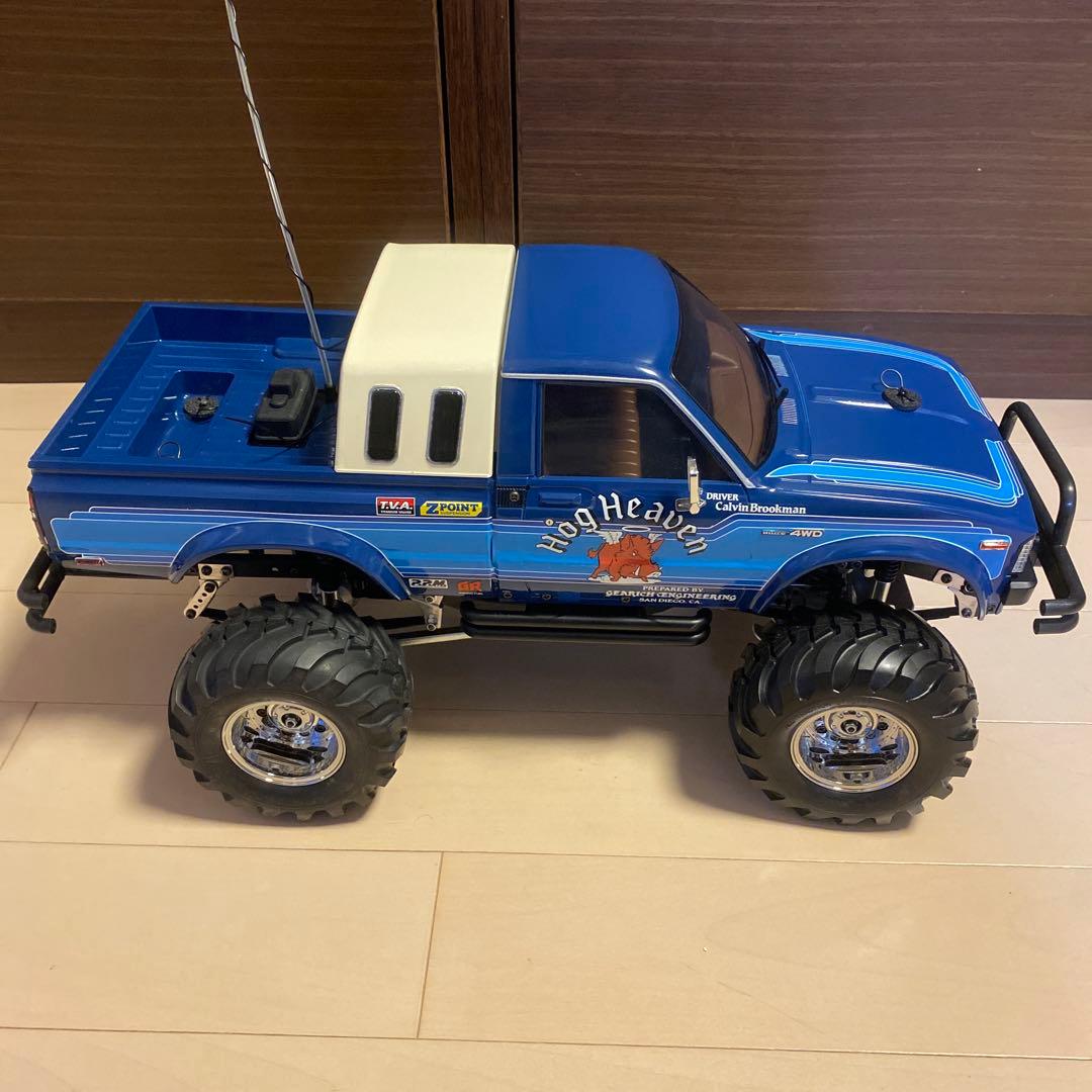 【中古】【美品】タミヤ 1/10 電動RCトヨタハイラックス 4WD ハイリフト