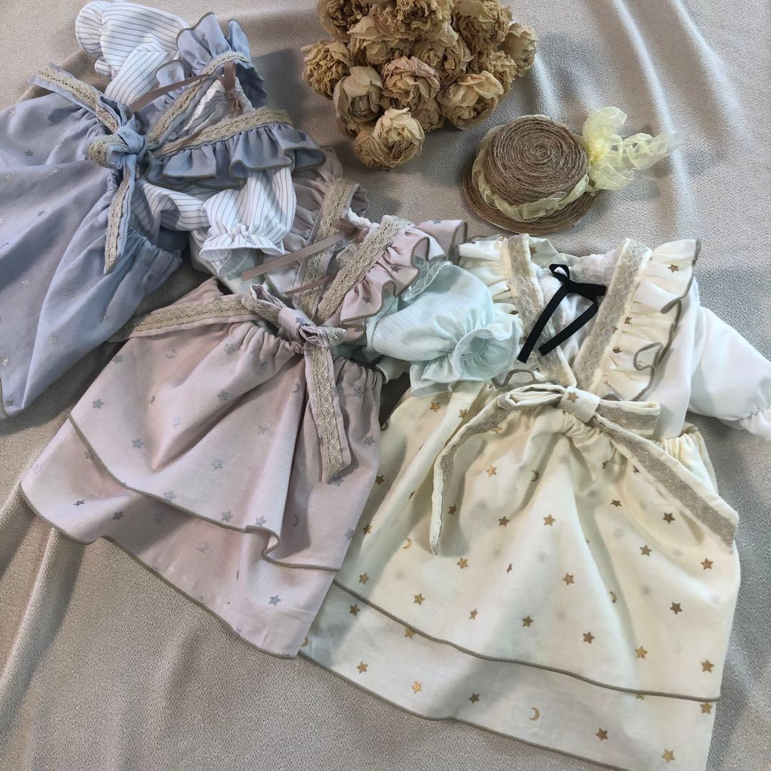 ハンドメイド　エプロンワンピース　オーダー小型犬