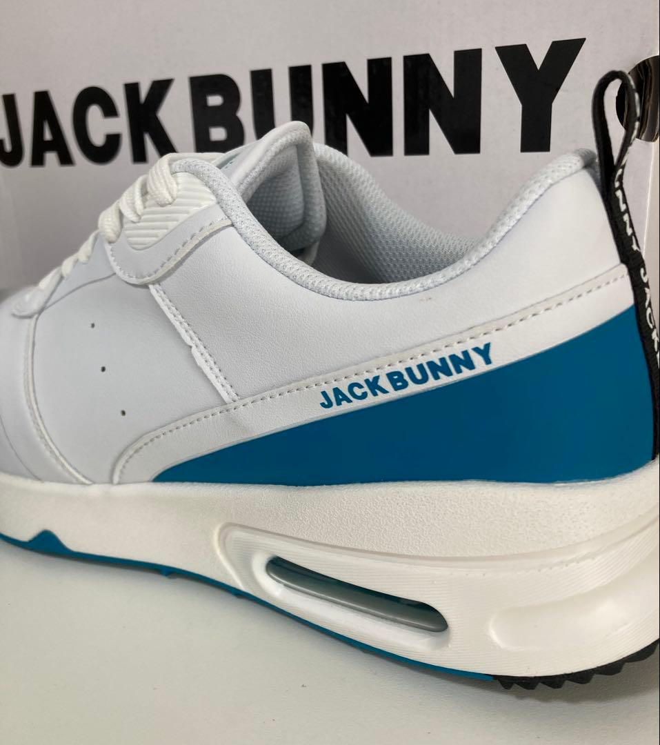 新品 パーリーゲイツ ジャックバニー AIR SOLEシューズ 白青 27.5