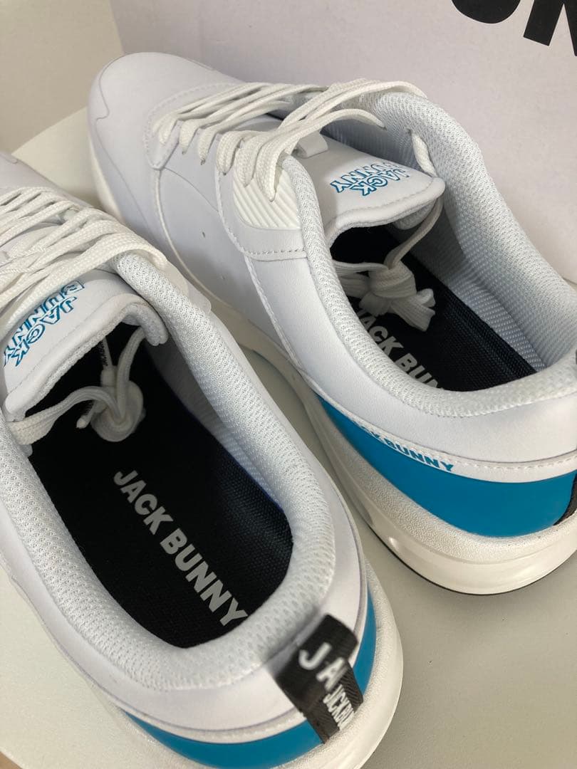 新品 パーリーゲイツ ジャックバニー AIR SOLEシューズ 白青 27.5