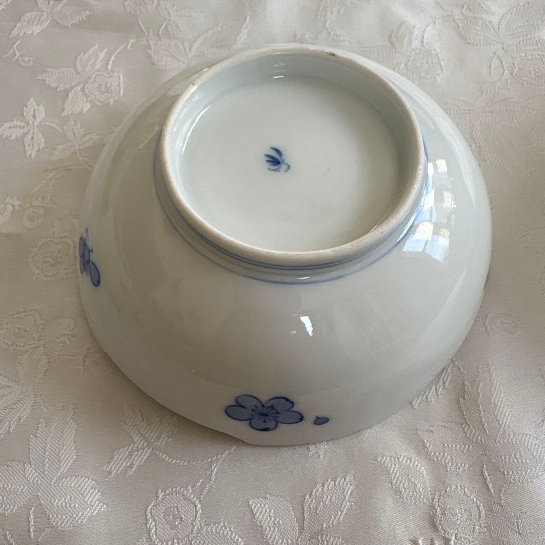 希少 香蘭社 染付　竹、孔雀（クジャク）、鳳凰文 皿　ボウル3客