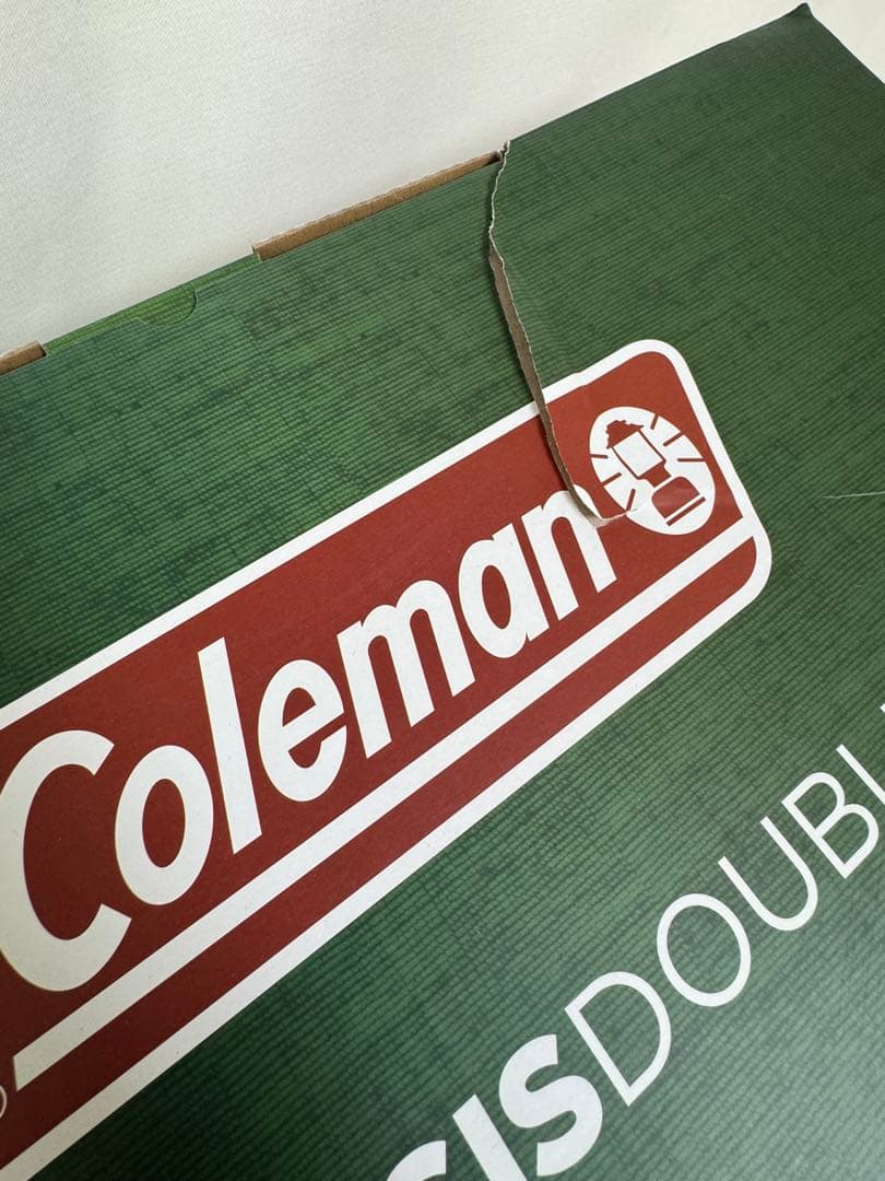 未使用 寝袋 オアシスダブル コールマン ブラウン 2人用