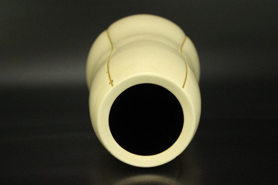 伊藤陶山造 粟田金彩花瓶 在印 共箱(LC501)