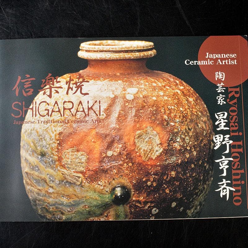 信楽焼　星野亨斉造　窯変壺　共布共箱　N　6743C