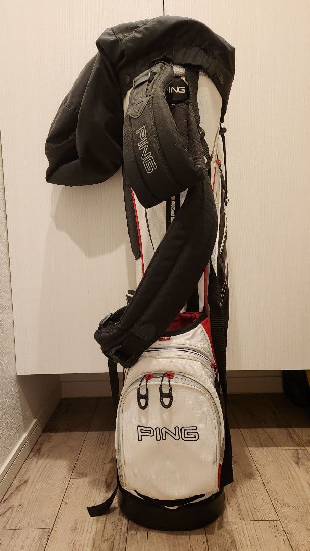 PING I SERIES キャディバッグ ホワイト/ブラック/レッド