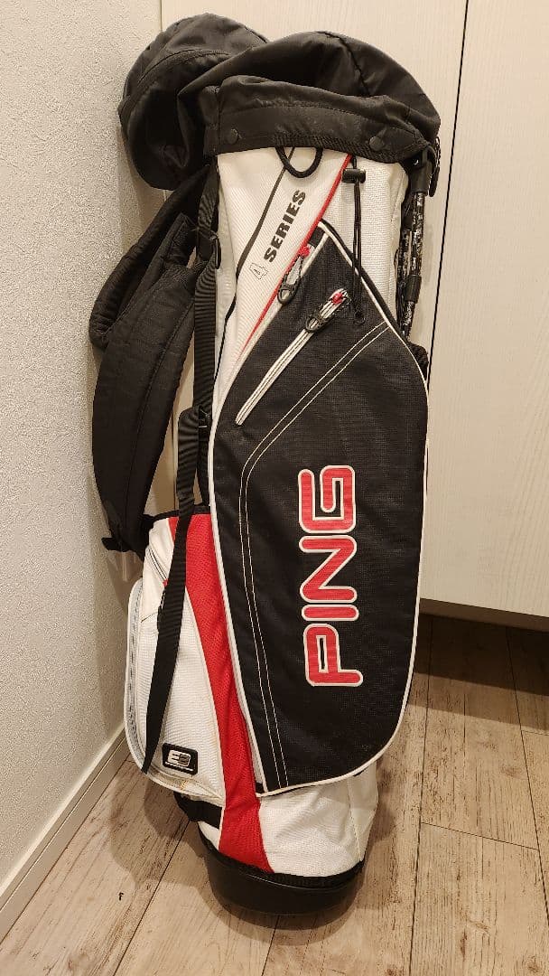 PING I SERIES キャディバッグ ホワイト/ブラック/レッド