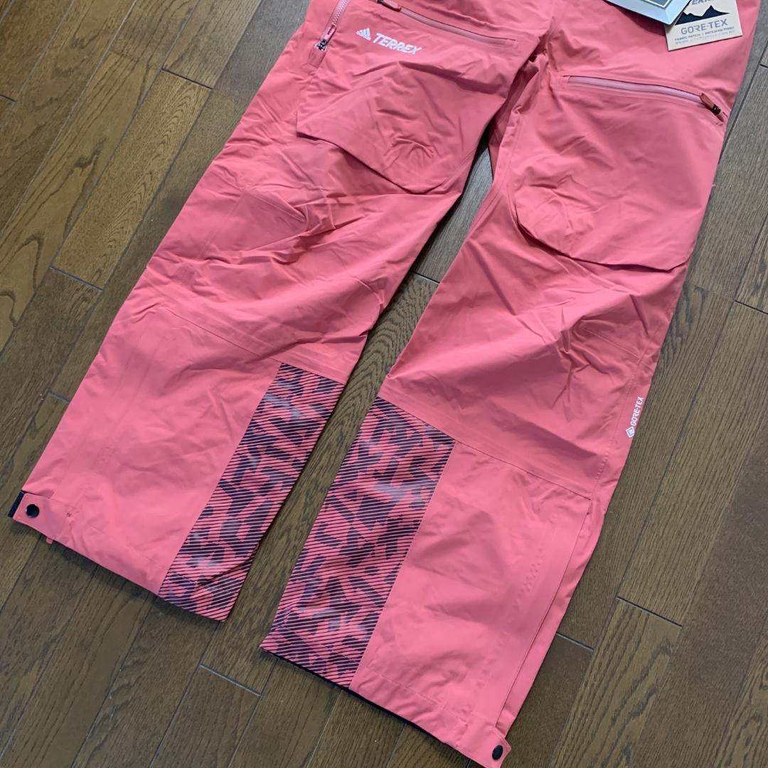 アディダス　ビブパンツ　ゴアテックス　ピンク系　レディースXL