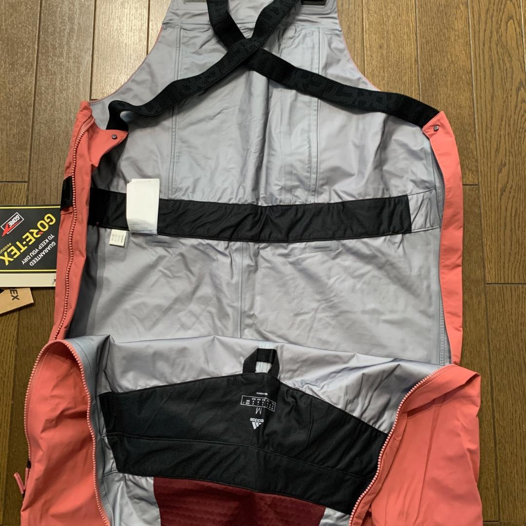 アディダス　ビブパンツ　ゴアテックス　ピンク系　レディースXL