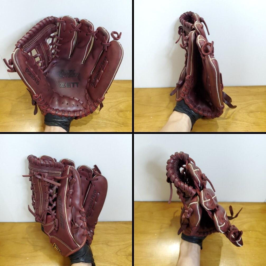 ZETT ゼット ソフトステア 人気カラー ボルドーブラウン 良品 軟式グローブ