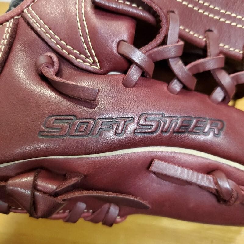 ZETT ゼット ソフトステア 人気カラー ボルドーブラウン 良品 軟式グローブ
