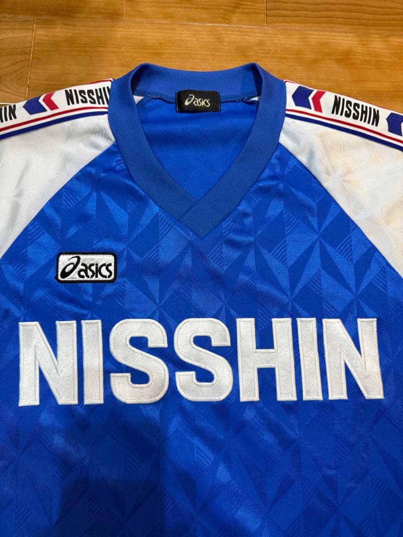 日清　アシックス　asics NISSIN 長袖ユニフォーム青　XOサイズ